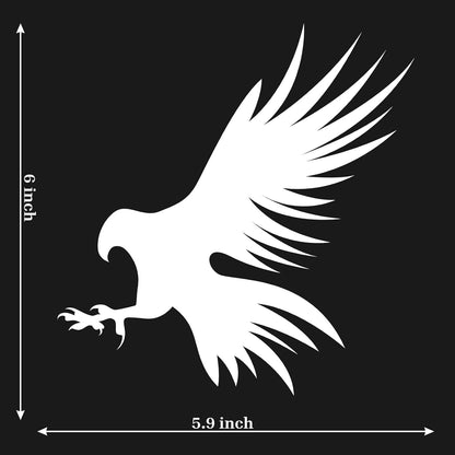 Akshar Arts Bhuwana Pack of 2 Bird Vinyl Self-Adhesive Waterproof Exterior Car Sticker for Vehicle Surface White (5.9inchX6inch)_721
