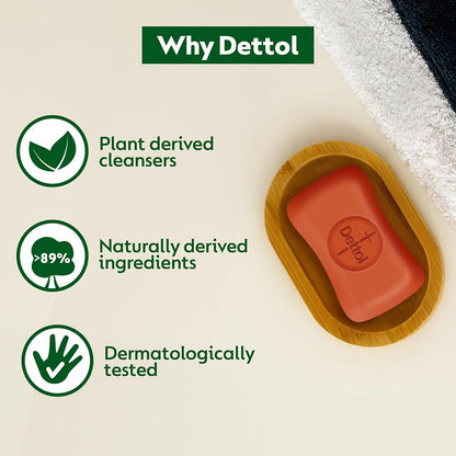 Dettol Original Bathing Soap Bar with 12hr Germ protection (900gm) | Kills 99.99% Germs, 150g (Pack of 6)
