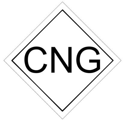 Akshar Arts Bhuwana Combo Pack of 4 CNG Laminated Sticker Size 3.5x3.5 INCH Sticker Size for Car,Bus,Truck & etc with Front Side Gumming Vinyl Sticker
