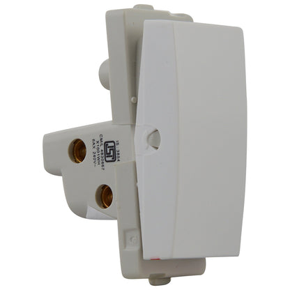 Schneider Electric Opale Plastic 6A 1 Way Switch (White)