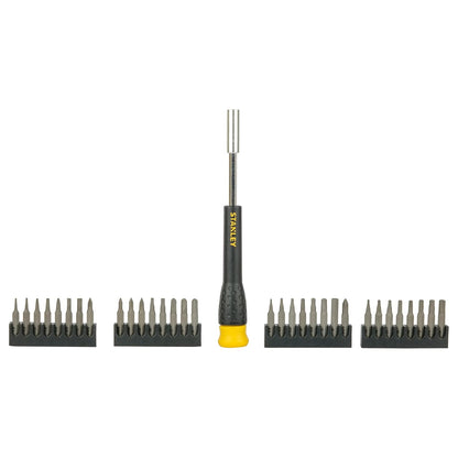 STANLEY STHT0-62634 32-Piece Precision Screwdriver Set with Fast Tip Recognition for Home, DIY & Professional Use, Ideal for Carpentry, Mechanical, Electrical & Plumbing Tasks, YELLOW & GREY