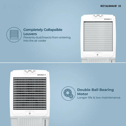 Havells KoolWave 55 L Desert Air Cooler (White Grey)