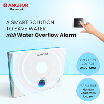 Anchor by Panasonic Water Tank Overflow Alarm Bell, Human Voice with Buzzer Water Tank Alarm Bell