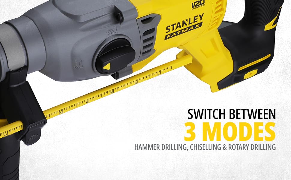 STANLEY FATMAX SBH900-B1 20V, Variable speed switch, 1500 rpm, 20 mm Cordless Brushless SDS Rotary Hammer (Bare Tool)