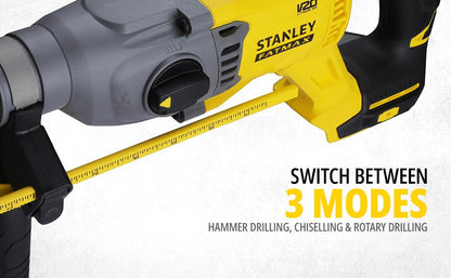 STANLEY FATMAX SBH900-B1 20V, Variable speed switch, 1500 rpm, 20 mm Cordless Brushless SDS Rotary Hammer (Bare Tool)