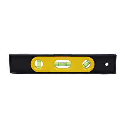 STANLEY STHT42264-812 Plastic Torpedo Level Magnetic-225mm/9'', High Impact ABS Plastic for Durability, 3 Vials, Ideal for Wood & Concrete Measurement, Yellow