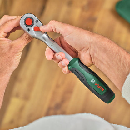 Bosch 1/2" Ratchet High Torque 768Nm, Ergonomic Design & Secure Socket Fixing for Effortless DIY Car Mechanics and Assembly Tasks