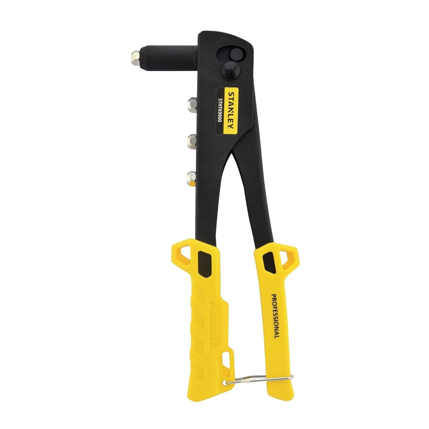 STANLEY STHT69800-8 Heavy Duty Riveter Set with 4 Nozzles & Anti-Corrosion Properties Ideal for Joining & Fabrication of Sheet Metals, Leather & Plastic Parts, YELLOW & BLACK
