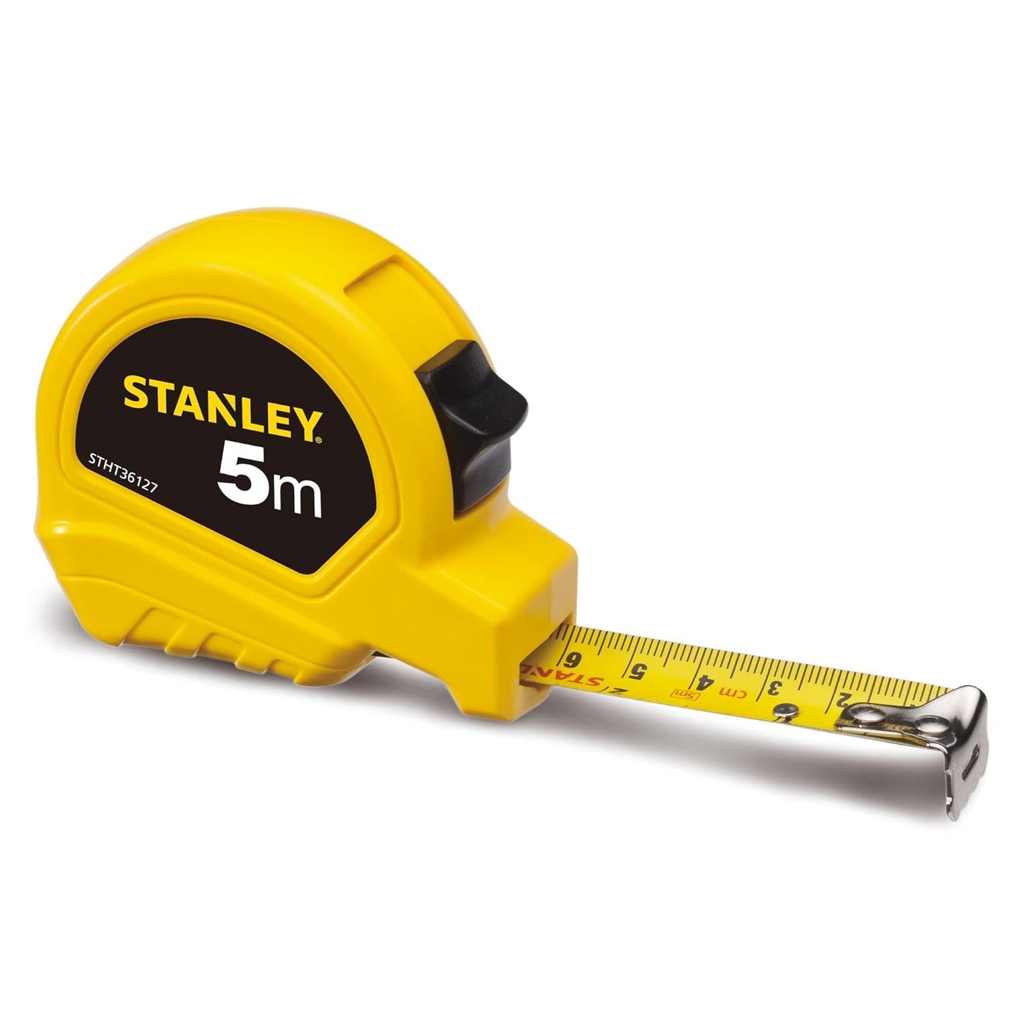 Stanley Stht36127-812 5 Meter Plastic Short Measuring Tape For Home,Diy,Professional&Industrial Use,Yellow&Black,24 Cm,8 Cm