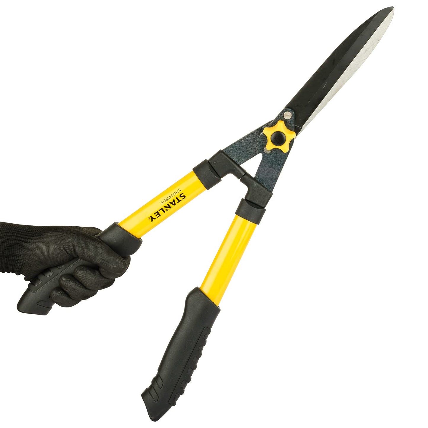 STANLEY STHT74995-8 8"/200 mm Hedge Shears, Carbon Steel Blade, Ideal for Cutting Branches of Trees, Shrubs & Bushes, Ergonomic Rubber Grip, YELLOW & BLACK