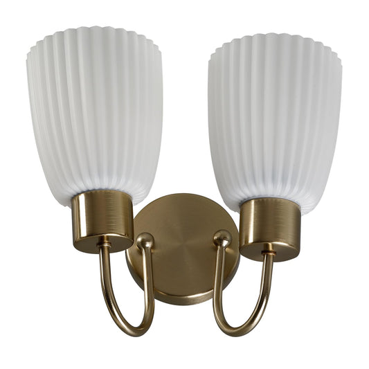 Havells Venz Indoor Wall Light | Antique Bronze Durable Frame & Ambient Glow Diffuser | B22 Holder Compatible | Elegant Dual Light Wall Lamp for Living Rooms, Bedrooms & Hallways