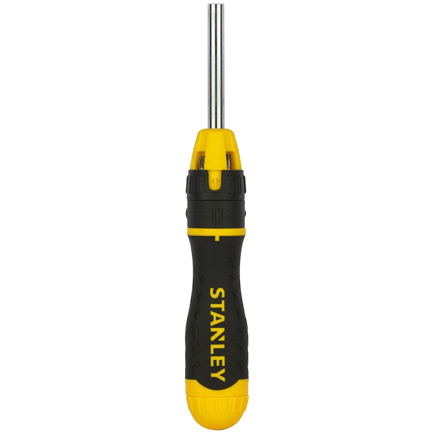 STANLEY STHT68010-8 Magnetic Holder Ratcheting Screwdriver with 10 Bits, 3-Position Audible Ratcheting Mechanism,Comes with Patented Bit Storage System, Ideal for Machines, Cars & General Repair Tasks