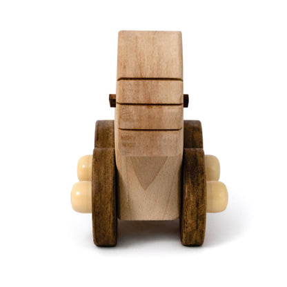 Udaipur HandiCrafts Wooden Elephant Pull-Along Toy for Toddlers (3–5 Years) | Natural Solid Wood | No Metal | Eco-Friendly & Plastic-Free | Smooth Rolling Wheels | Kids Room & Nursery Decor