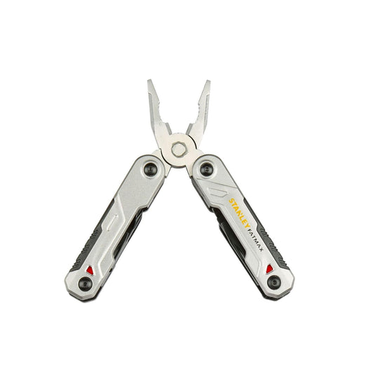 STANLEY FATMAX FMHT0-72414 16-in-1 Multi-tool, Bi-Material Handle, Durable, Robust - Includes Pliers, Blades, Scissors, File, Screwdrivers, Carabiner, Ruler & Bottle/Can Opener