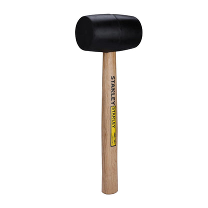 STANLEY STHT57528-8 Rubber Mallet Hammer for Masonry, Woodwork, Fittings for Home, DIY, Mechanic, Industrial & Professional Use, 680 gm, Used to Drive Nails, Fit Parts & Break Objects, YELLOW & BLACK