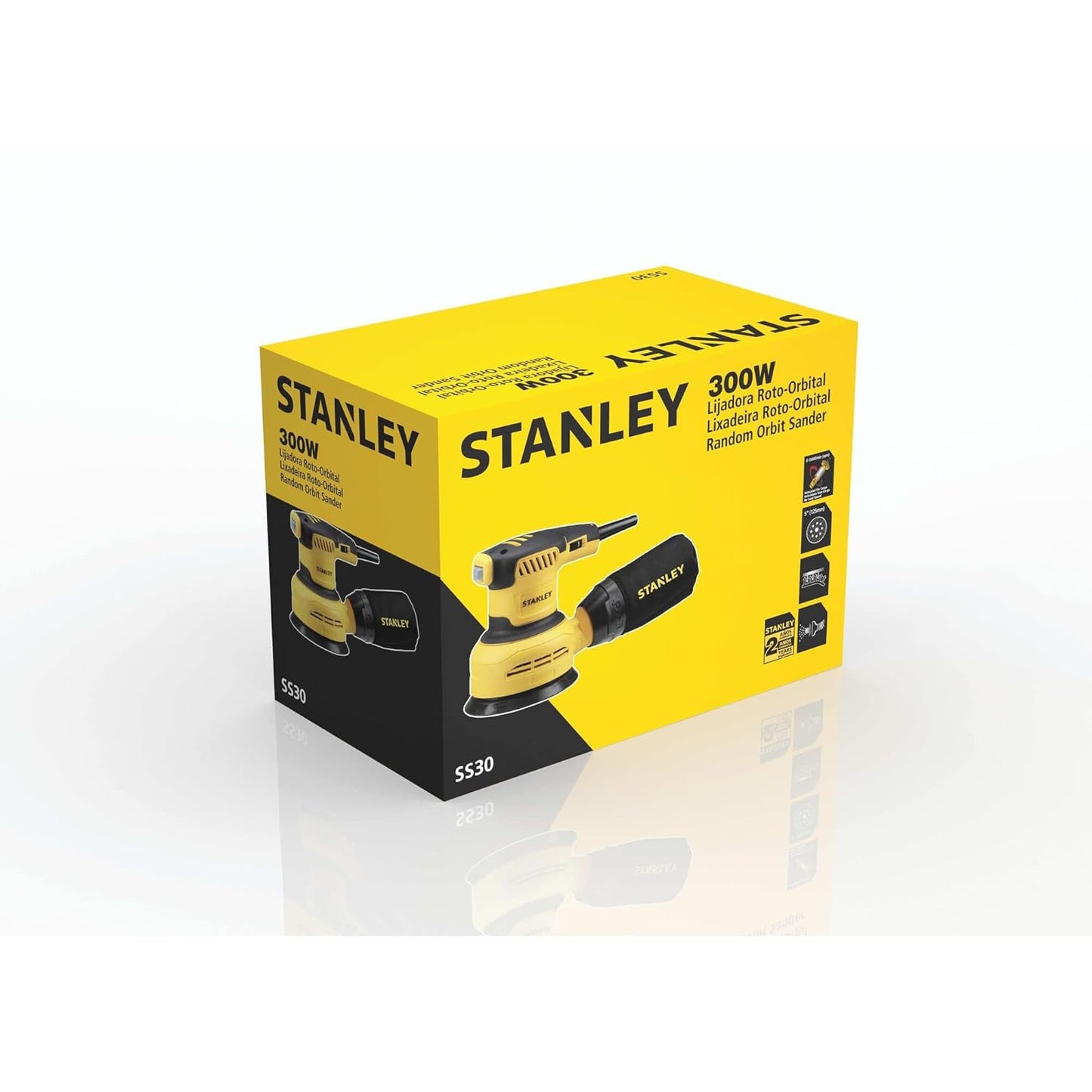 STANLEY SS30 300W 125mm Variable Speed Random Orbital Sander(Yellow and Black)