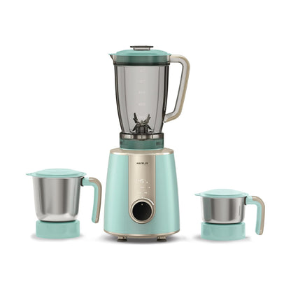 Havells CRAFT Mixer Grinder | One Touch Grinding | Unique Touch Control | Powerful BLDC Motor with 10 Year Warranty | 50% Quieter Performance| Precision Control Over Grinding Texture(Blue & Gold)