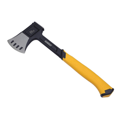 DEWALT DWHT51387-0 Steel Campers Axe with Extra-Wide Chisel Blade for Cleaner Cuts on Brick & Masonry, 567 grams, YELLOW & BLACK