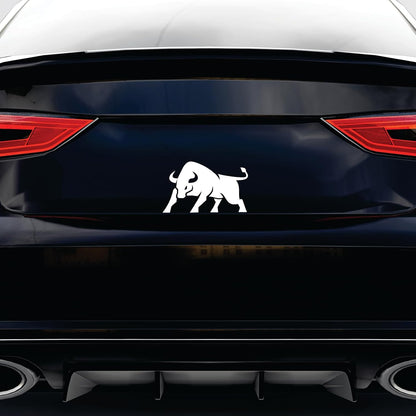 Akshar Arts Bhuwana Pack of 2 Animal Vinyl Self-Adhesive Waterproof Exterior Car Sticker for Vehicle Surface White (3.5inchX6inch)_703
