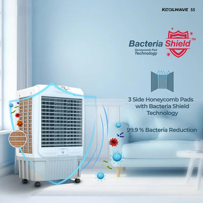 Havells KoolWave 55 L Desert Air Cooler (White Grey)