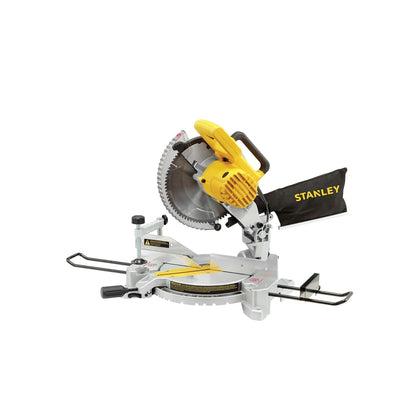 STANLEY SM16-IN 1650W 10" Compound Mitre Saw, 4800 RPM, Compact Size and Lightweight 254mm Blade Diameter+ 1 Year Warranty, (Yellow and Black)