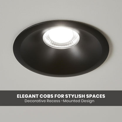 Havells Crysta Deco Cob 18W 6K Matt Black,Led-Spotlights,Energy Efficient,Long Life of 25000 Burning Hours,Beam Angle of 36°,Metal Body Cob with Independent Driver,Cool Daylight (6500K)