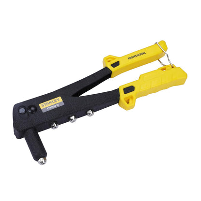 STANLEY STHT69800-8 Heavy Duty Riveter Set with 4 Nozzles & Anti-Corrosion Properties Ideal for Joining & Fabrication of Sheet Metals, Leather & Plastic Parts, YELLOW & BLACK