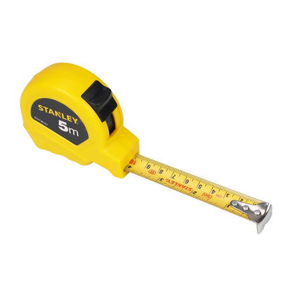 Stanley Stht36127-812 5 Meter Plastic Short Measuring Tape For Home,Diy,Professional&Industrial Use,Yellow&Black,24 Cm,8 Cm