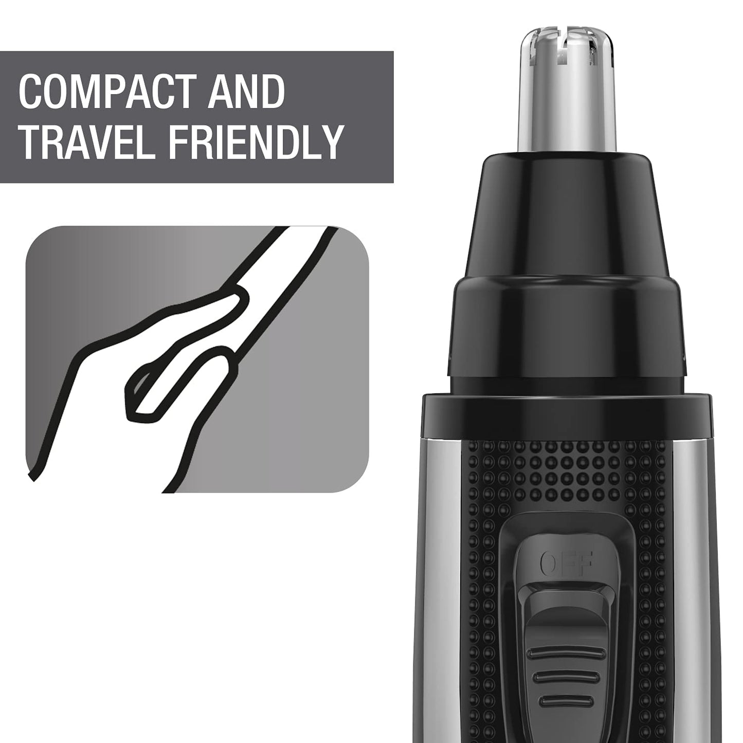 Havells Ne6322 Nose&Ear Hair Trimmer,Battery Operated&Easy To Carry (Black), Unisex