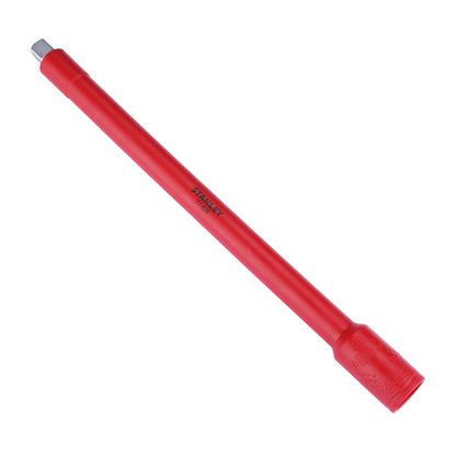 STANLEY STMT77826-23B 3/8" VDE Insulated Socket Extension Bar 250mm, Ideal For Repair Of Electric Vehicles, Red