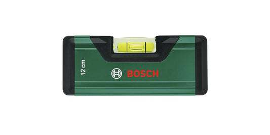 BOSCH Spirit Level 12cm | Compact & Portable | High-Precision Bubble for Accurate Readings | Durable Aluminum Construction | Ergonomic Design for Comfortable Grip | Ideal for Small-Scale Projects