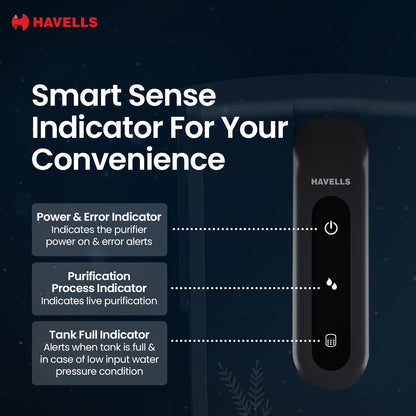 Havells FAB UTC (Under The Counter) Alkaline Water Purifier RO+UV+Alkaline |Copper+Zn+Mg | 9 Stage Purification, 7L SS Tank, Suitable for all water sources, 33% Higher Water Recovery, up to 2000 TDS
