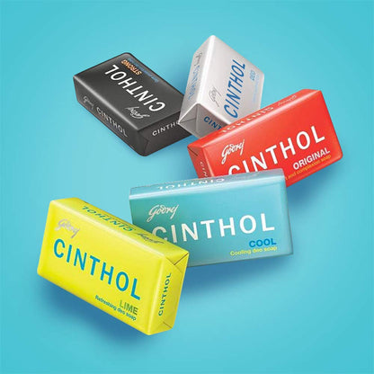 Cinthol Cool Soap, 100g (Pack of 5) | with Icy-cool Menthol | Soaps For Bath | Grade 1 Soap | For All Skin Types