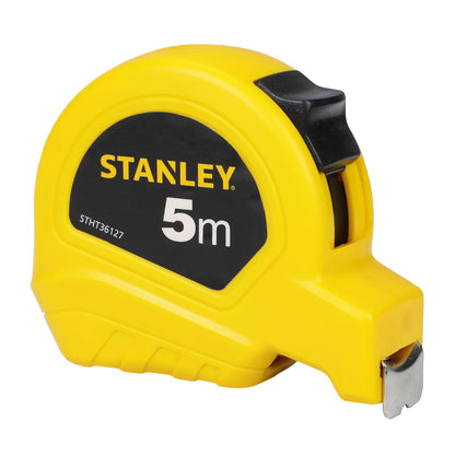 Stanley Stht36127-812 5 Meter Plastic Short Measuring Tape For Home,Diy,Professional&Industrial Use,Yellow&Black,24 Cm,8 Cm