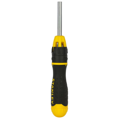 STANLEY STHT68010-8 Magnetic Holder Ratcheting Screwdriver with 10 Bits, 3-Position Audible Ratcheting Mechanism,Comes with Patented Bit Storage System, Ideal for Machines, Cars & General Repair Tasks