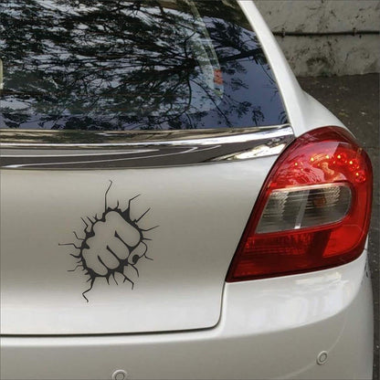 Akshar Arts Bhuwana  Black Hand Punch Nice & Trendy Look Exterior Car Sticker Self-Adhesive, Waterproof Decal Vinyl for All Car Sticker (2Pcs) Size (16cm X 20cm)_C22