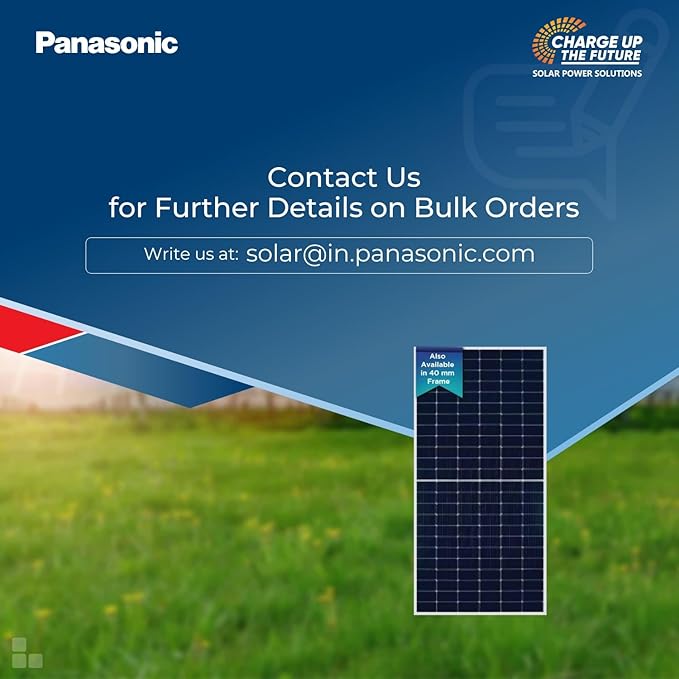 Anchor by Panasonic 540W DCR Bifacial Crystalline PERC 144 Cells Half Cut Solar Panel with Transparent Backsheet, IP68 Rated, 25 Yrs Performance Warranty, Eligible for Gov Subsidies (Pack of 2)