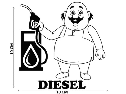 Akshar Arts Bhuwana Car Sticker Vinyl Stickers Diesel Sticker for Car Exterior Waterproof Scratch Proof, Weather Resistant Decals Black White Cute Cartoon Jerry (Meet Panda - Car..)
