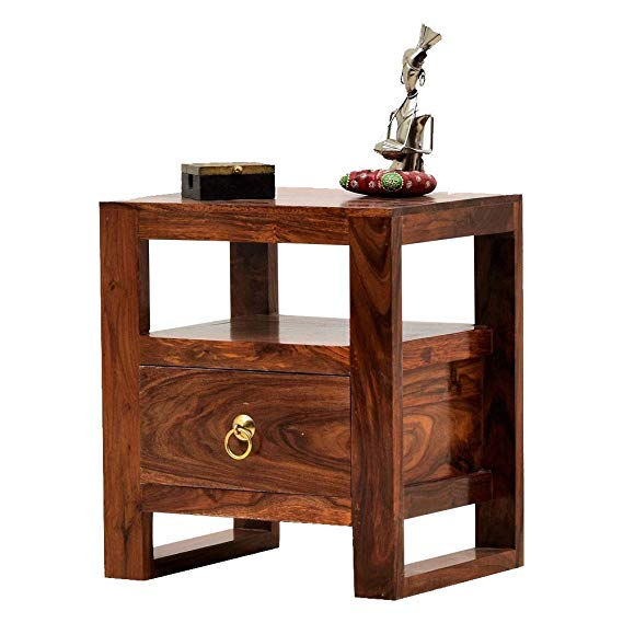 Udaipur Handicrafts Wood Bed Side Table