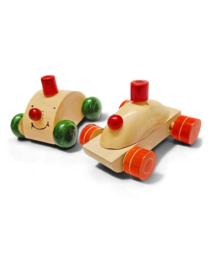 UdrCrafts® Toy Car for Kids Durable Natural Wood Push Car Toy for Toddlers, Educational Montessori Vehicle Toy for Boys & Girls
