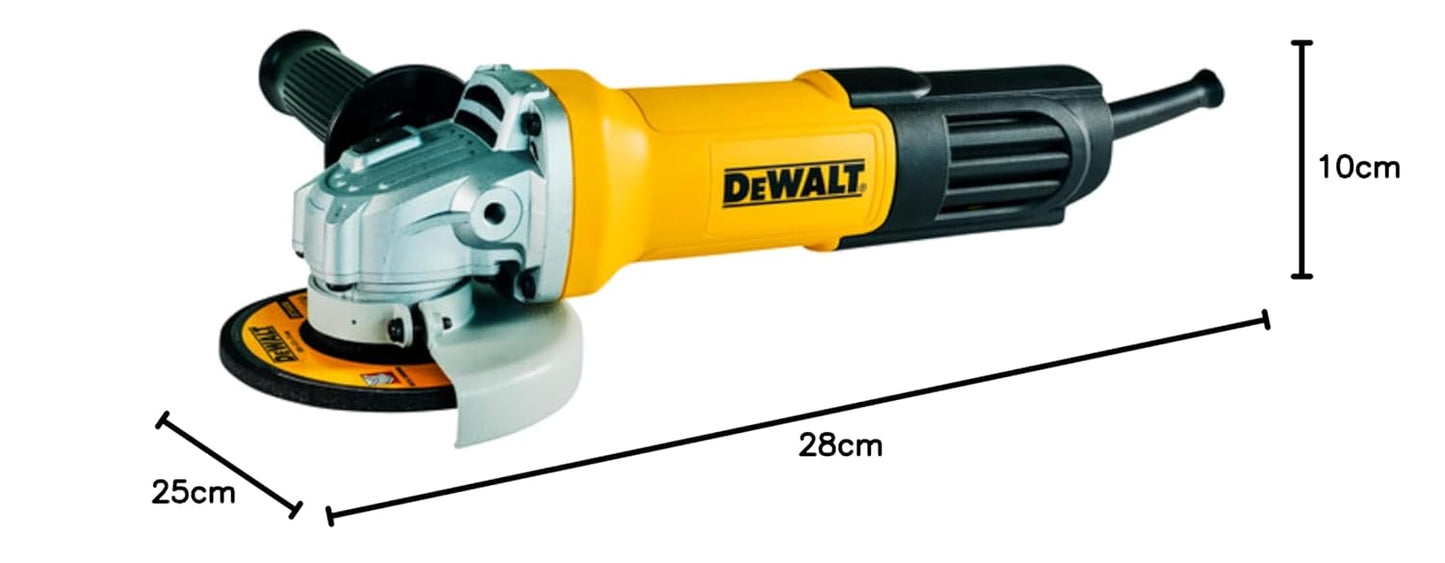 DEWALT DWE750T-IN,750Watt, 4" (100mm) Ultra SLIM Heavy Duty Angle Grinder Engineered For Heavy Duty Applications with Spindle Lock and Toggle Switch, 2 Year Manufacturer Warranty(SIDE HANDLE INCLUDED)