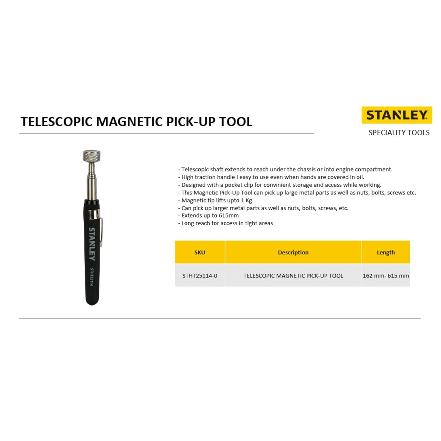 STANLEY STHT25114-0 Telescopic Magnetic Pick-up Tool
