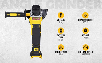 DEWALT DCG405N-XJ 18V 125mm XR Li-ion Cordless Angle Grinder with Brushless Motor - Perform and Protect Shield (Bare Tool)