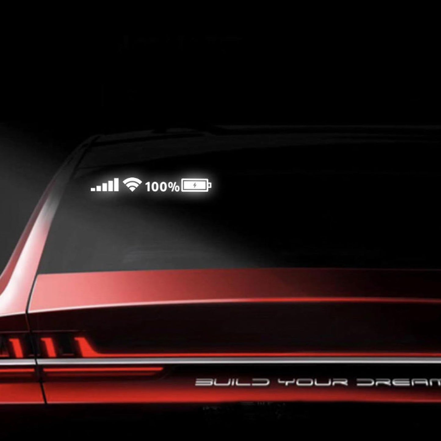Akshar Arts Bhuwana Car Decorative Stickers – Waterproof & Fade-Proof Sporty Stripe Design for Bonnet, Roof, Doors, and Sides | Easy to Apply Vinyl Wrap (Battery Sticker1)