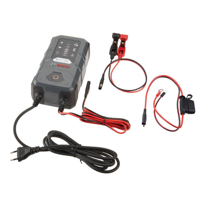 Bosch C70-B Battery Charger, 6 Amps with Trickle Function - for 12V/24V, 2 Ah to 230 Ah, Lead-Acid, EFB, Gel, AGM and SLI Batteries | Bikes, Cars & Commercial Vehicles
