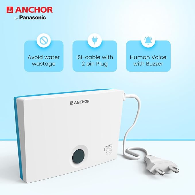 Anchor by Panasonic Water Tank Overflow Alarm Bell, Human Voice with Buzzer Water Tank Alarm Bell
