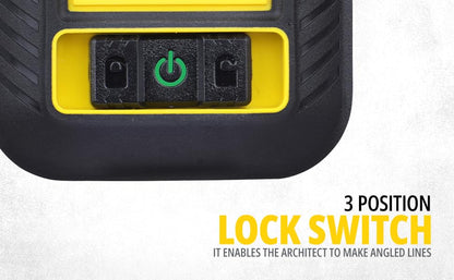 STANLEY STHT77499-1 CUBIX® Green Beam Cross Line Laser Level with 2*AA Batteries, 1 Year Warranty, YELLOW & BLACK