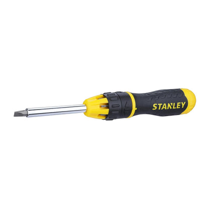 STANLEY STHT68010-8 Magnetic Holder Ratcheting Screwdriver with 10 Bits, 3-Position Audible Ratcheting Mechanism,Comes with Patented Bit Storage System, Ideal for Machines, Cars & General Repair Tasks