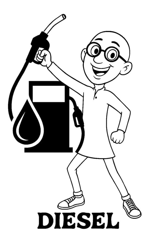 Akshar Arts Bhuwana Car Sticker Vinyl Stickers Diesel Sticker for Car Exterior Waterproof Scratch Proof, Weather Resistant Decals Black White Cute Cartoon Jerry (Patlu Cartoon -Car..)