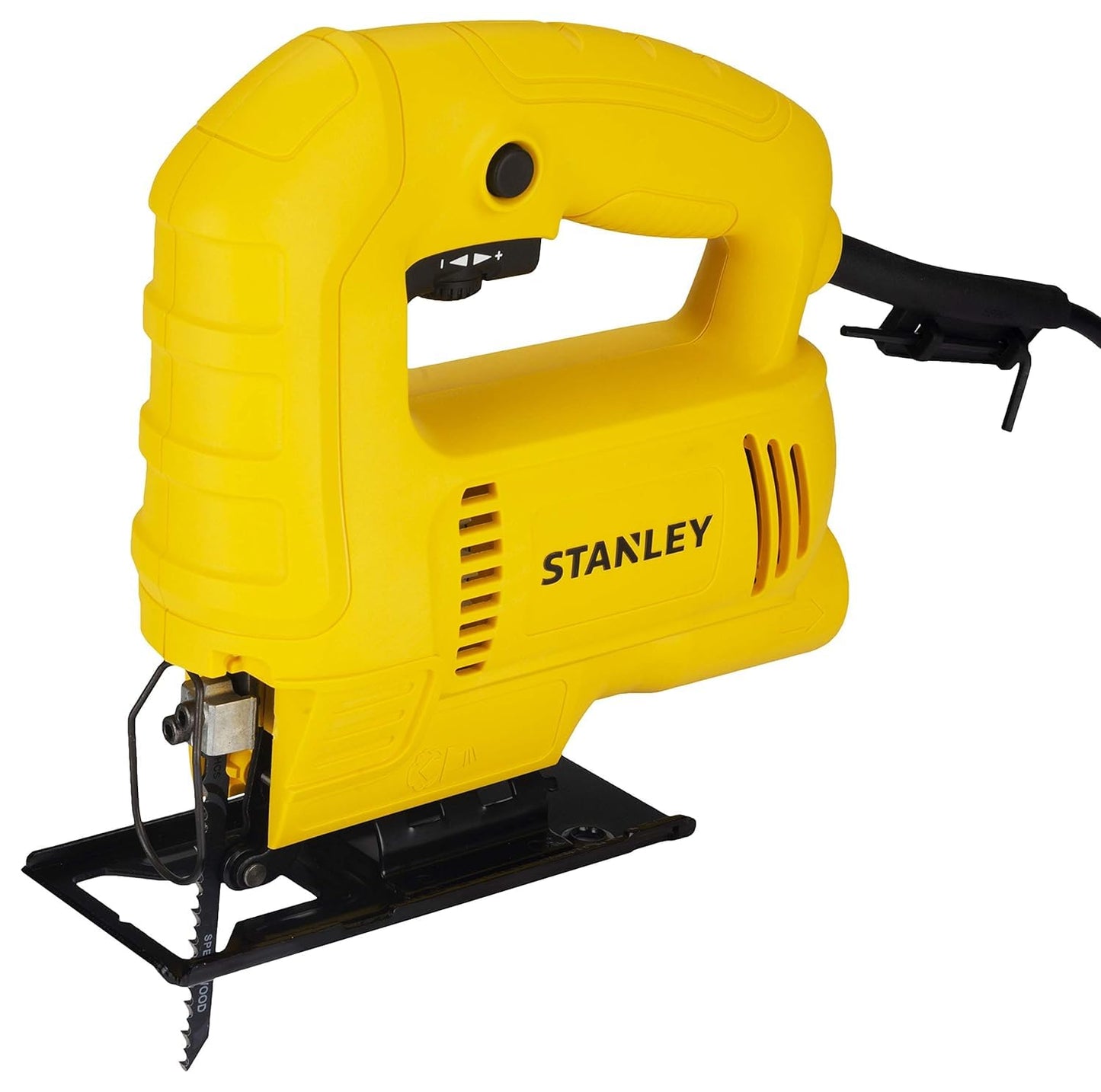STANLEY SJ45 450W Variable Speed JigSaw for cutting woodsheetmetal and plastic with 6 position speed dial(Yellow and Black) (SJ45-IN)